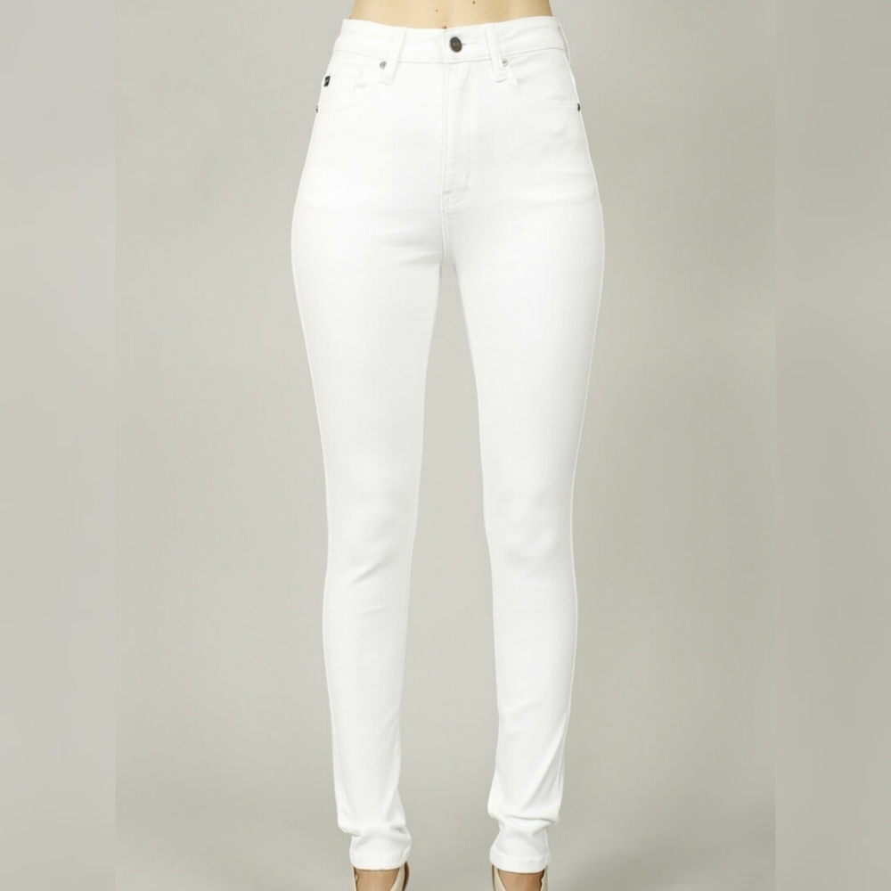 High Rise White Jeans